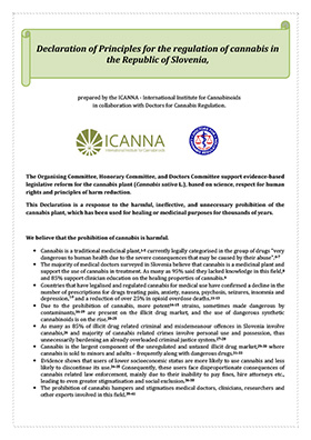 Declaration of Principles for the regulation of cannabis in the Republic of Slovenia
